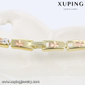 Xuping fabricante de joyas de China de tres colores chapado en oro joyas encantos pulseras